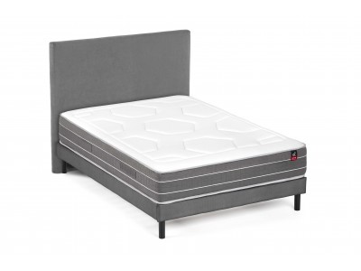 Pack Sommier à lattes BASIQUE + Matelas mousse à mémoire de forme DAKOTA + Tête de Lit 140 x 190 cm